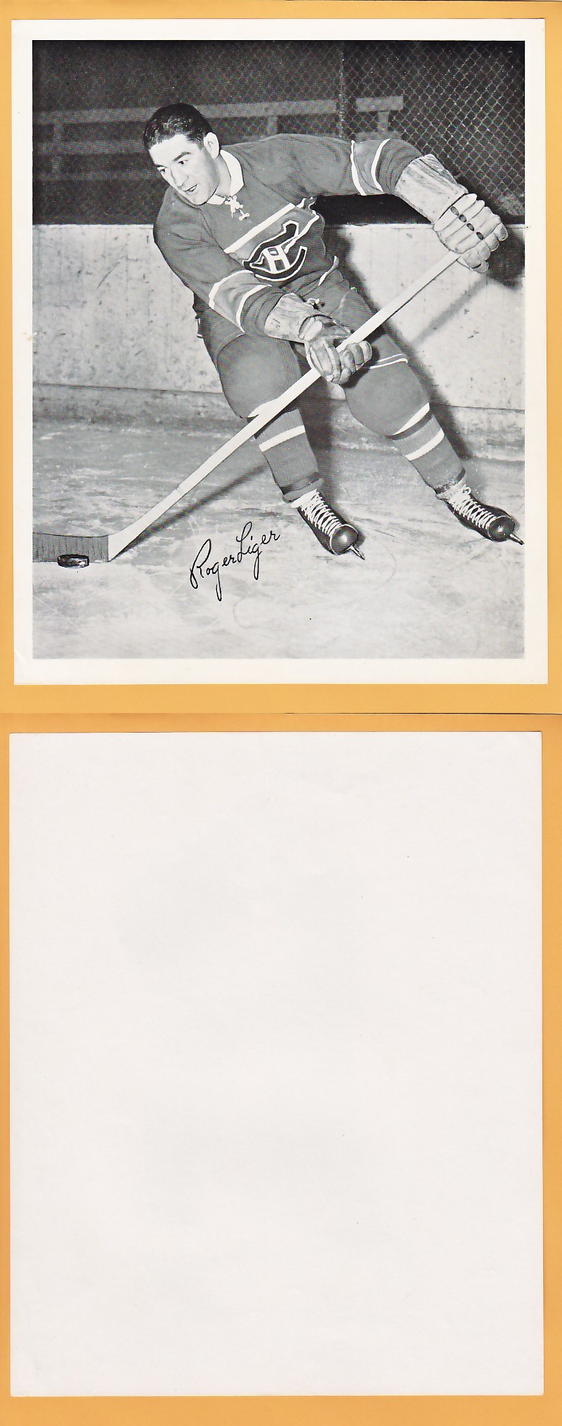 1945-54 QUAKER OATS PHOTO ROGER LEGER V.1 photo